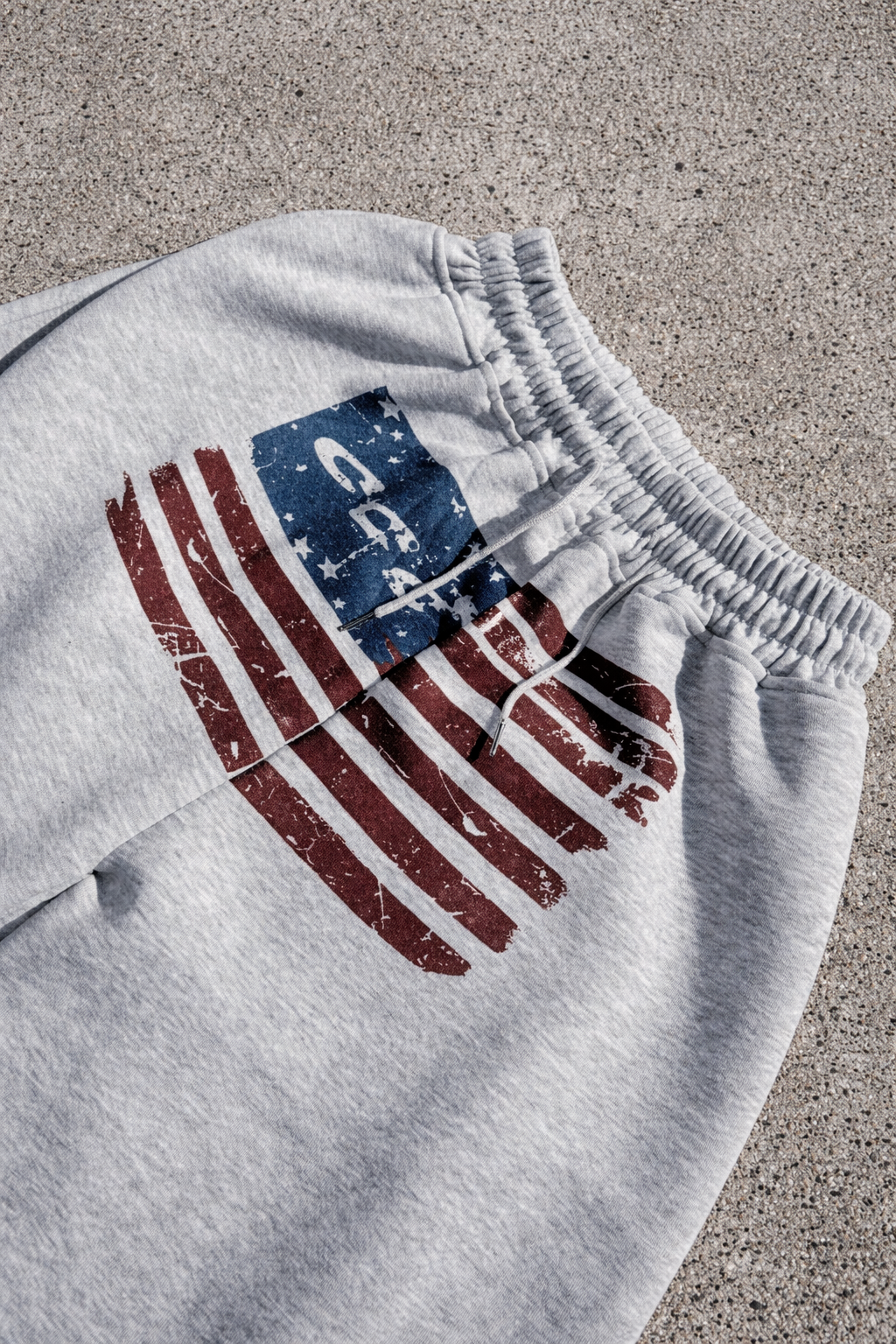 usa flag wide leg print sweatpants